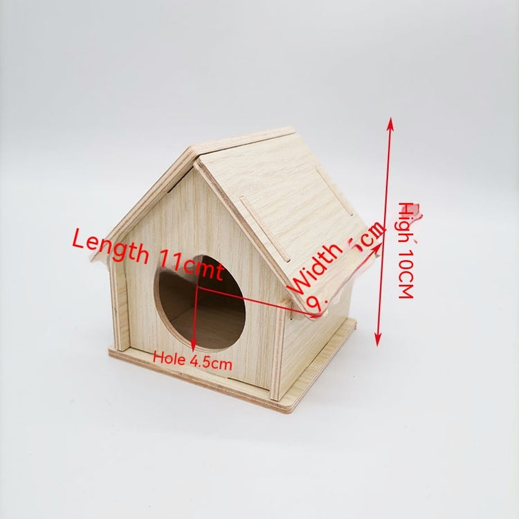 Solid Wood Small House Hamster Sleeping Nest Djungarian Hamster Small Villa Toy Supplies
