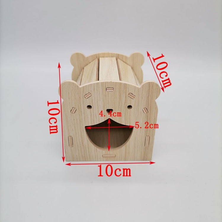 Solid Wood Small House Hamster Sleeping Nest Djungarian Hamster Small Villa Toy Supplies
