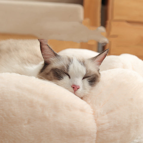 Pet Bed Mat New Pet Soft Dog Cat Blanket  Flower Shaped Doghouse