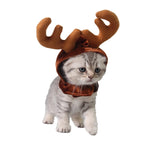 Christmas Pet Cat Dog Elk Deer Hat Reindeer Headband Cap