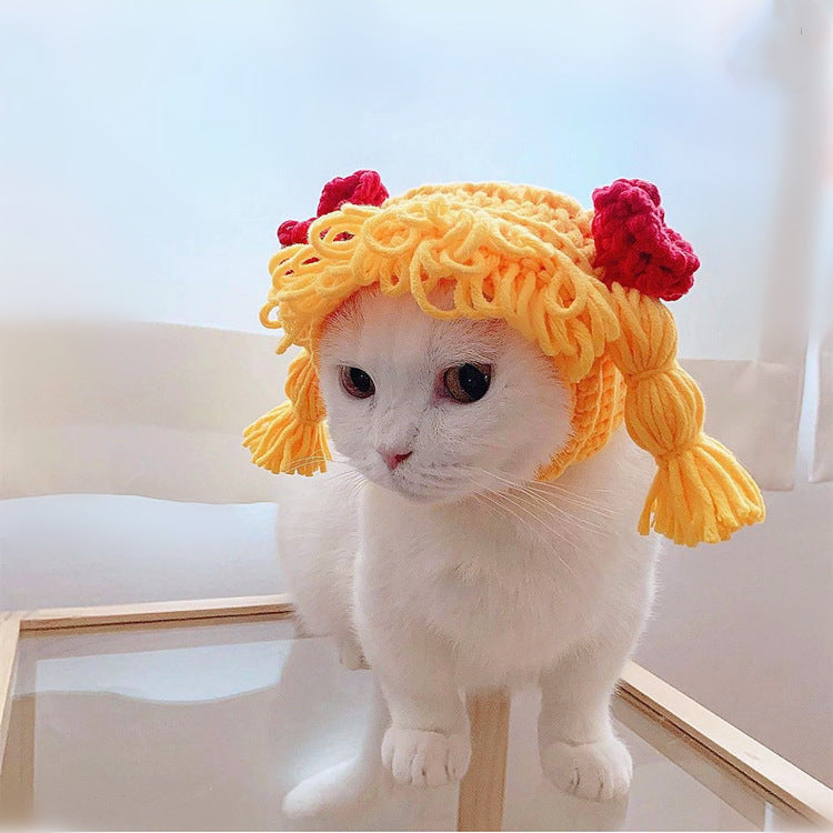 New Pet Hat Cute Style Braid Headgear Spring And Autumn
