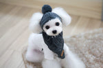 Tide pet clothes dog hat bib suit Teddy Bomei wool scarf autumn winter hat pet scarf