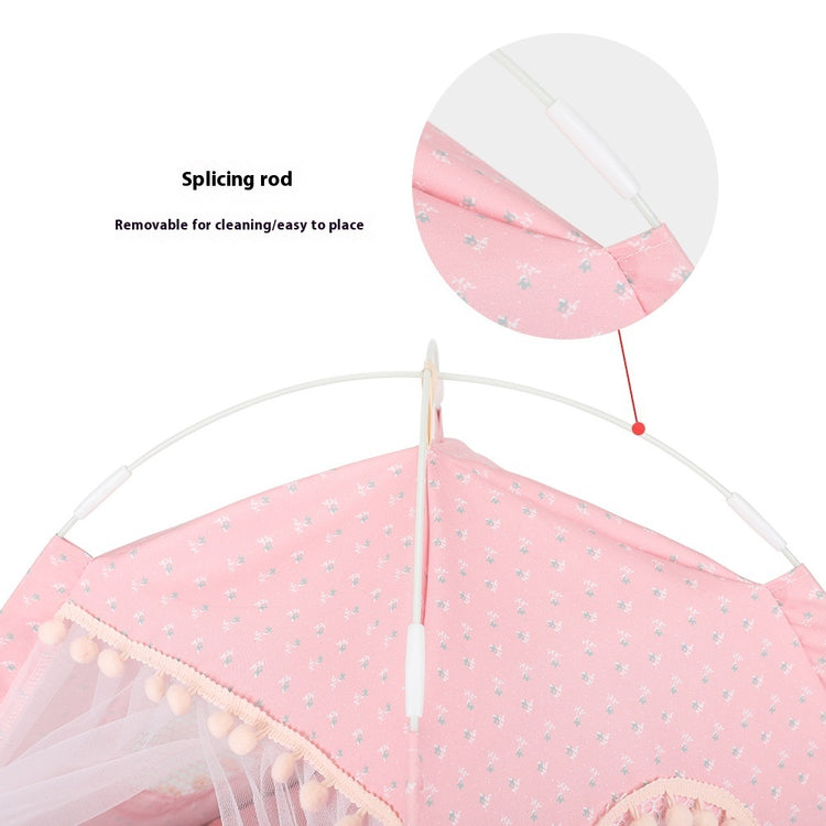 Cat Nest Kennel Summer Semi-closed House Mat Foldable Outdoor Pet Tent