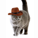Pet Dog Cowboy Hat Headgear Cat Funny Headwear Outdoor Adjustable Dog Caps Performance Photo Props Cosplay Accessories