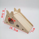 Solid Wood Small House Hamster Sleeping Nest Djungarian Hamster Small Villa Toy Supplies