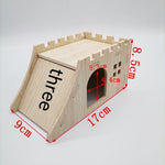 Solid Wood Small House Hamster Sleeping Nest Djungarian Hamster Small Villa Toy Supplies
