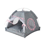 Cat Nest Kennel Summer Semi-closed House Mat Foldable Outdoor Pet Tent